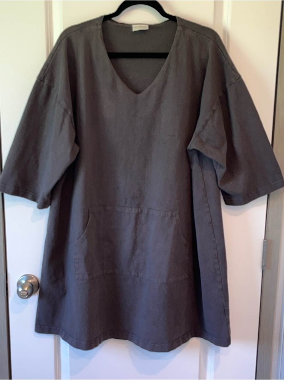 Pacific Cotton USA Bryn Walker XL Grey Top Relaxed Fit Boho Hippie Free